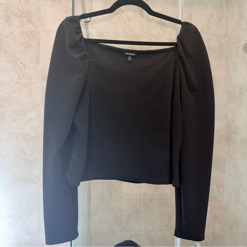 Express Women's Elegant Black Blouse